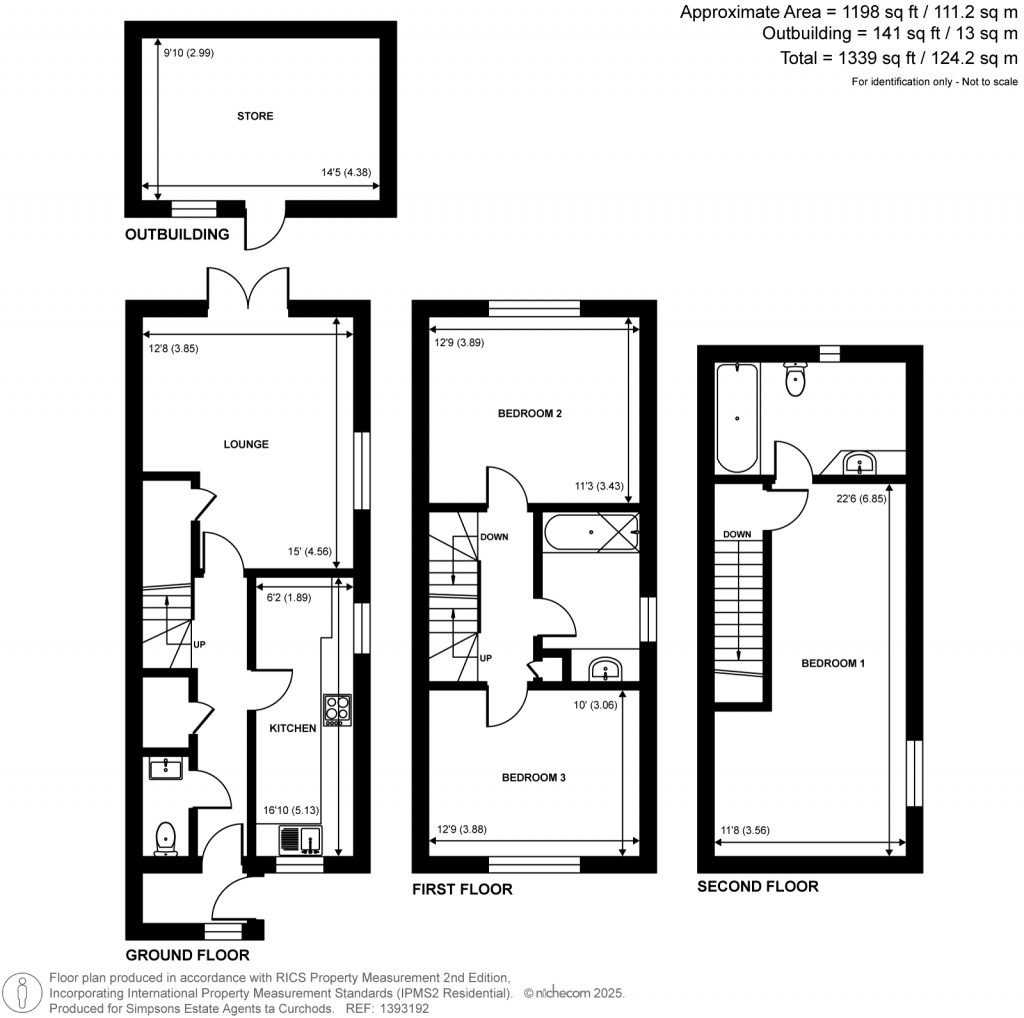 Floorplans For Scotland Bridge Road, New Haw, Surrey