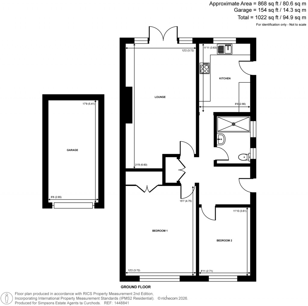 Floorplans For Audley Close, Addlestone, Surrey