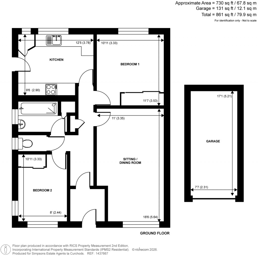 Floorplans For Row Hill, Addlestone, Surrey