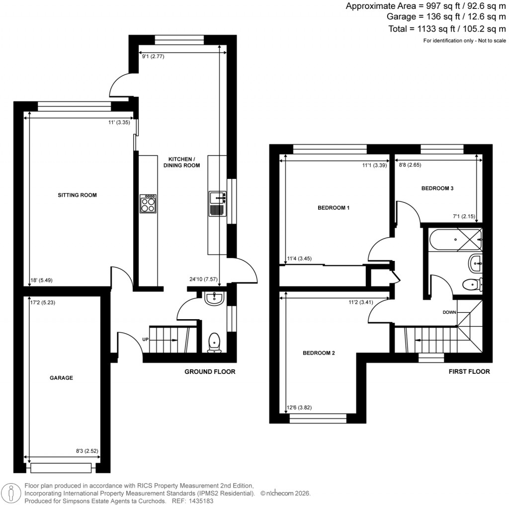Floorplans For Little Birch Close, New Haw, Surrey