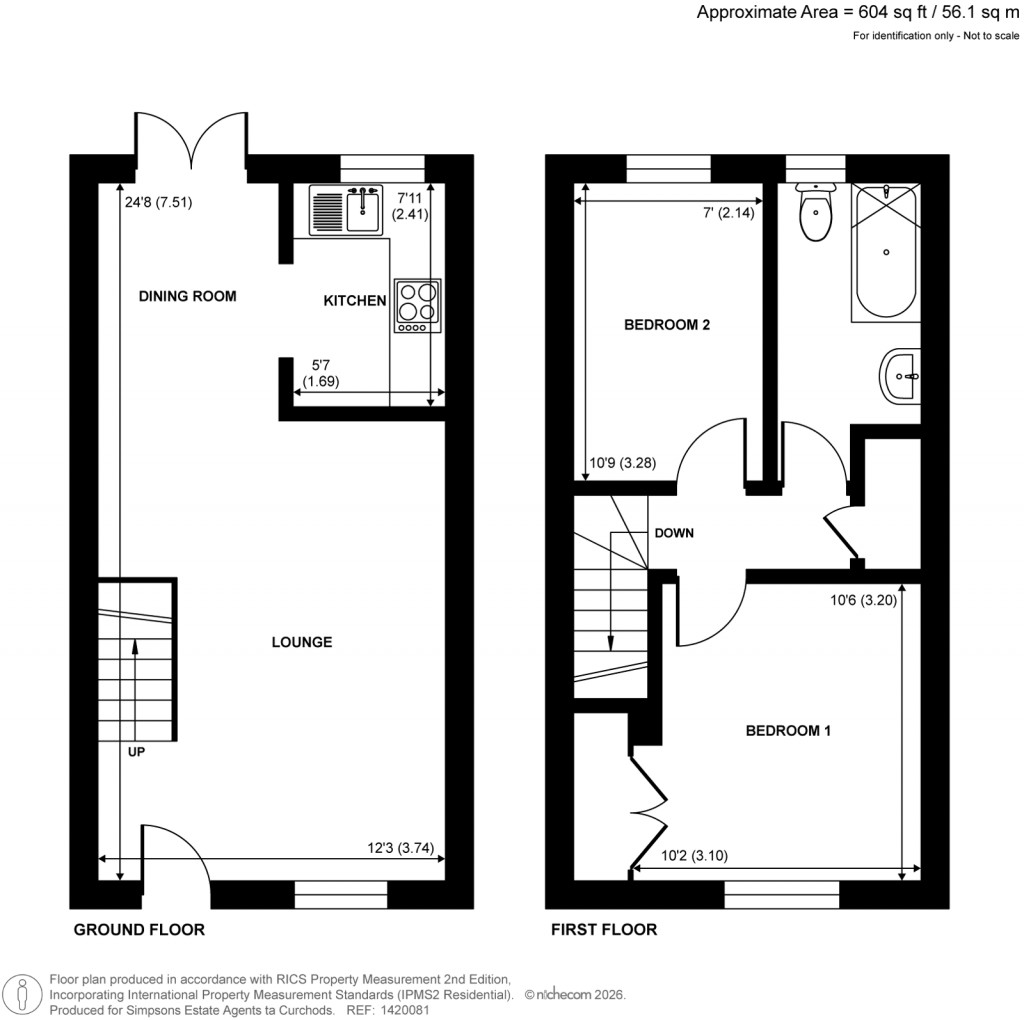 Floorplans For Addlestone, Surrey