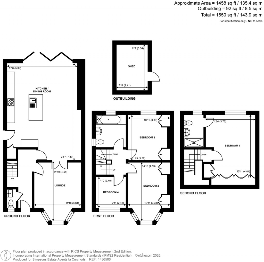 Floorplans For Mayfield Avenue, New Haw, Surrey