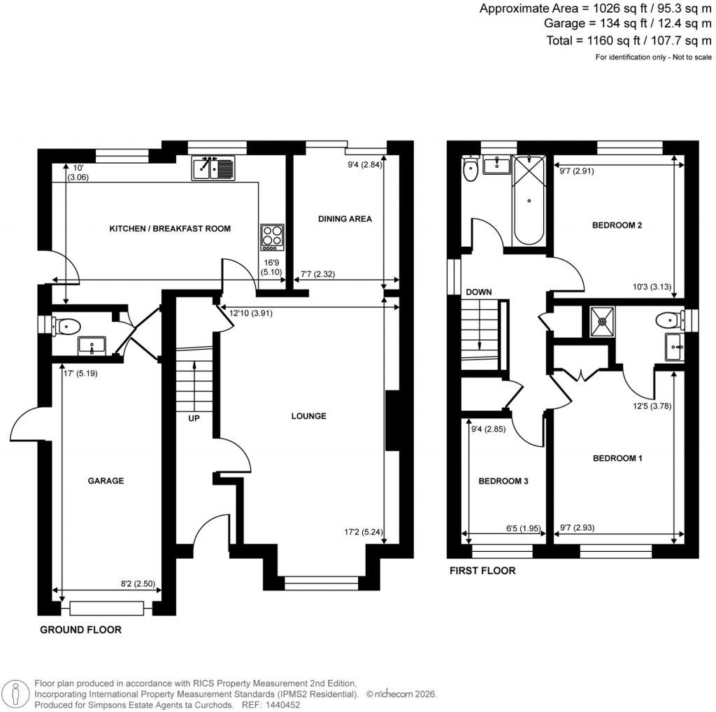 Floorplans For The Paddocks, New Haw, Surrey