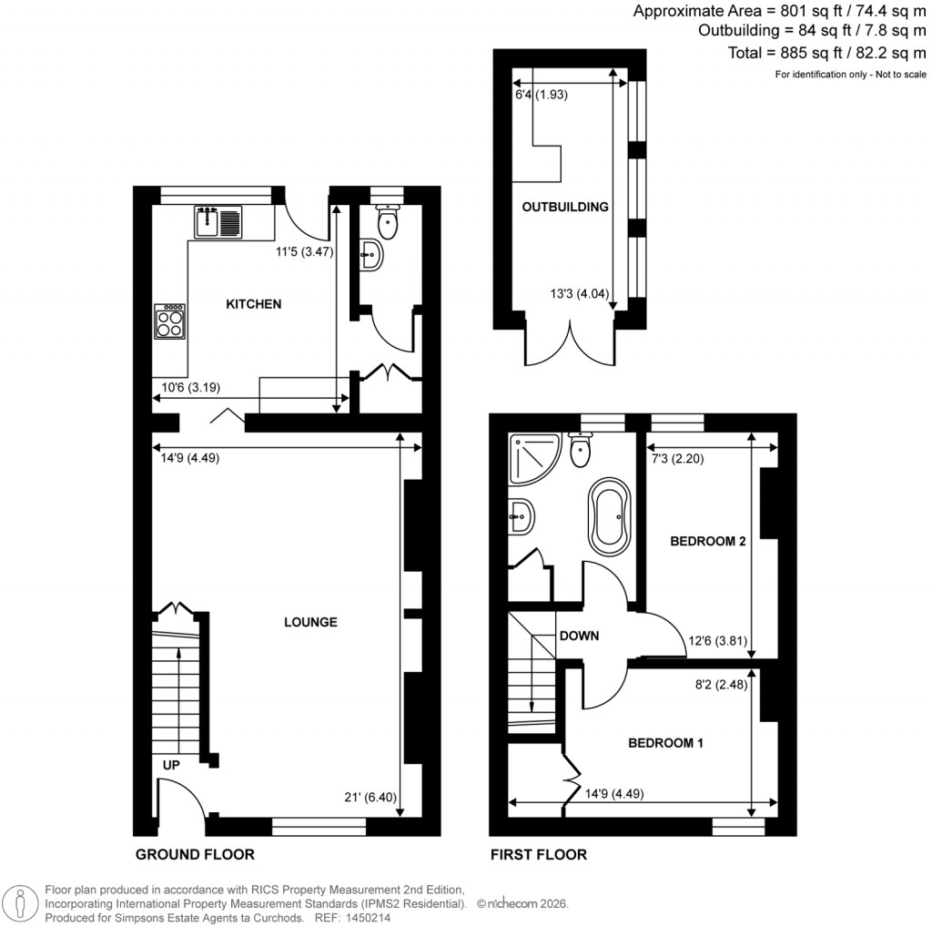 Floorplans For Woodham Lane, New Haw, Surrey
