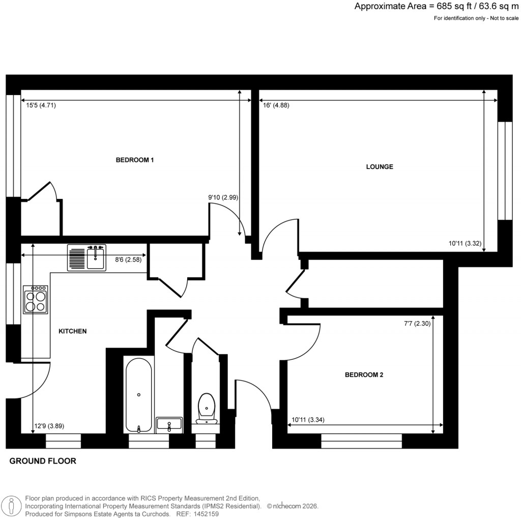 Floorplans For Northcote, Addlestone, Surrey