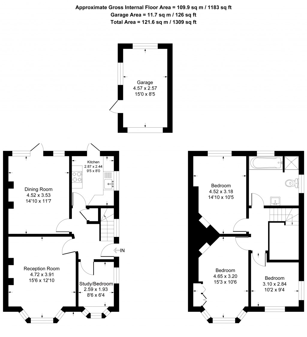Floorplans For Kneller Road, New Malden, Surrey