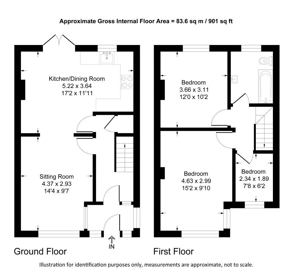 Floorplans For Woodfield Gardens, New Malden, Surrey