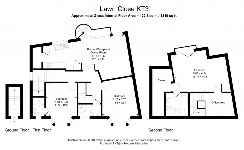 Floorplans For Lawn Close, New Malden, Surrey