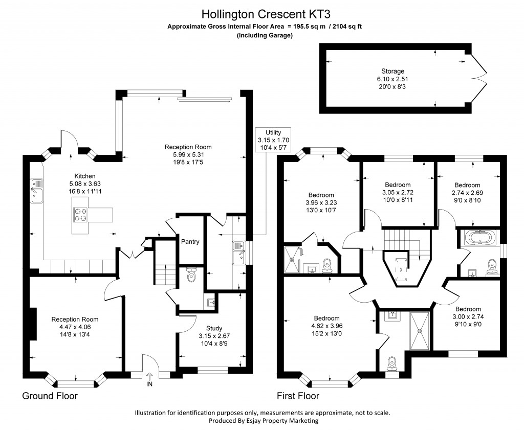 Floorplans For Hollington Crescent, New Malden, Surrey