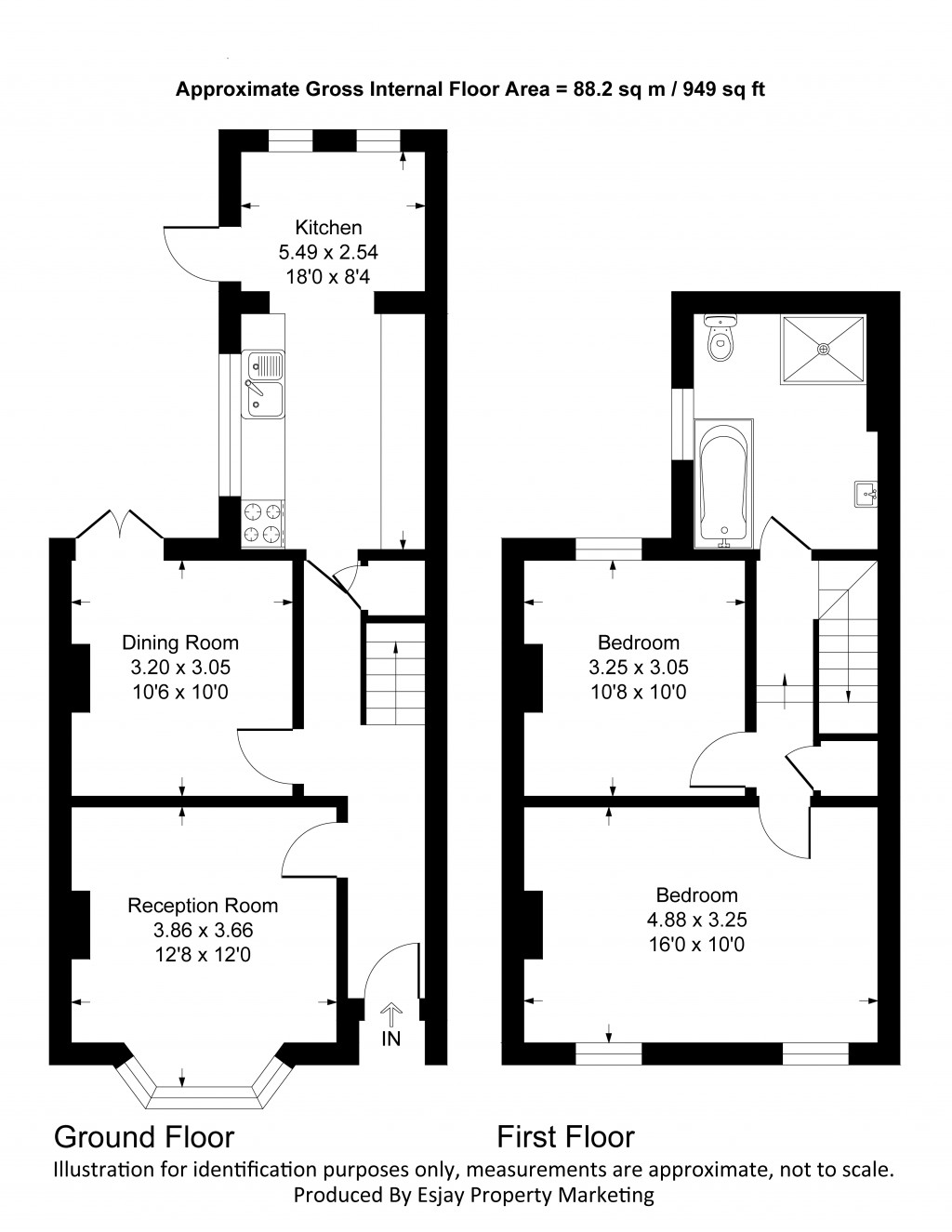 Floorplans For Raby Road, New Malden, Surrey