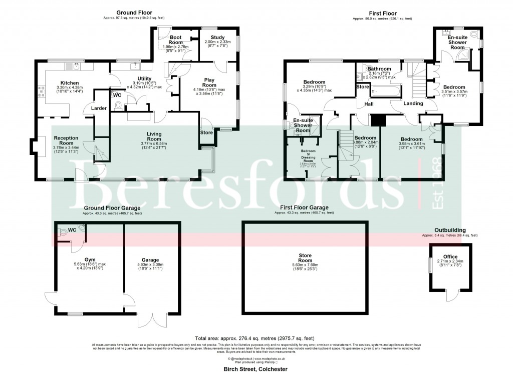 Floorplans For Birch, Colchester, Essex