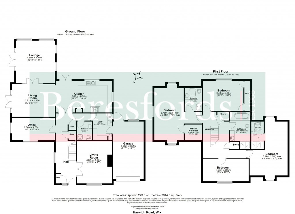 Floorplans For Wix, Manningtree, Essex