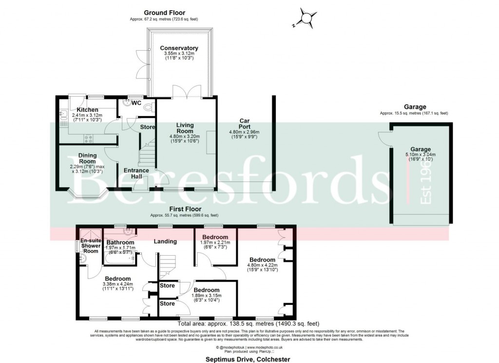 Floorplans For Highwoods, Colchester, Essex