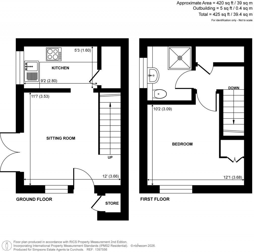 Floorplans For Escott Place, Ottershaw, Surrey