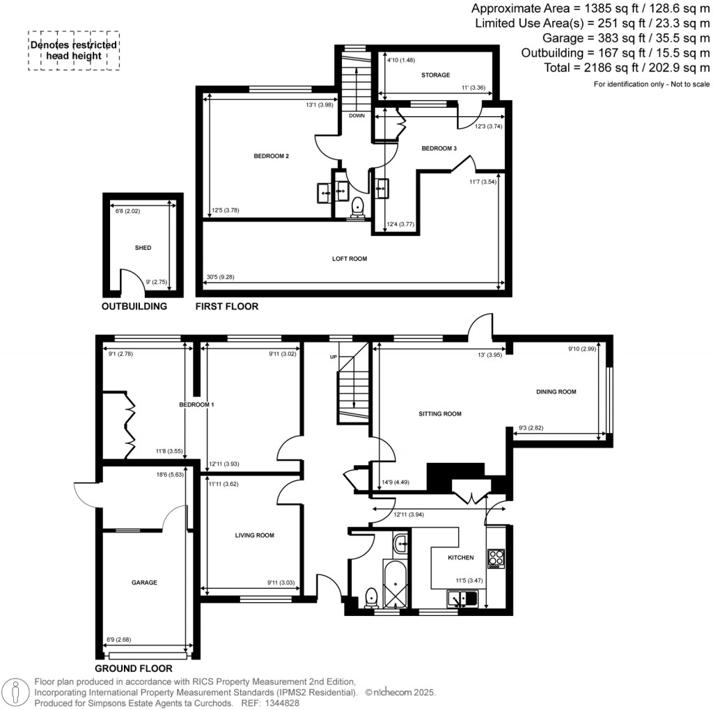 Floorplans For Flower Crescent, Ottershaw, Surrey