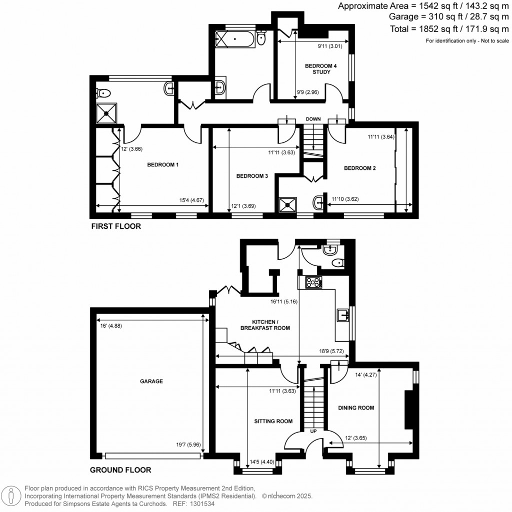 Floorplans For Slade Road, Ottershaw, KT16
