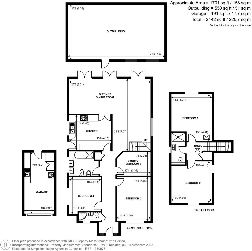 Floorplans For Almners Road, Lyne, Surrey