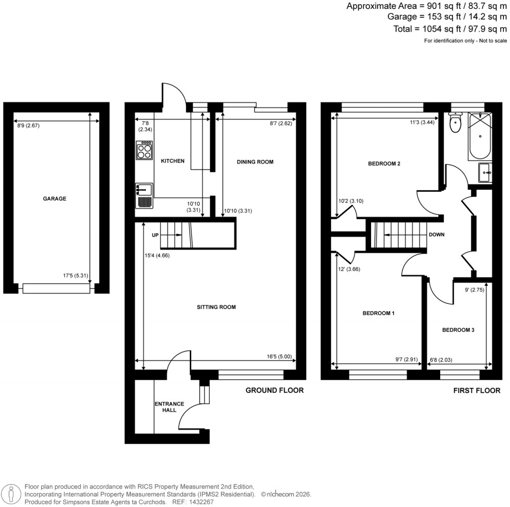 Floorplans For Malvern Close, Ottershaw, Surrey