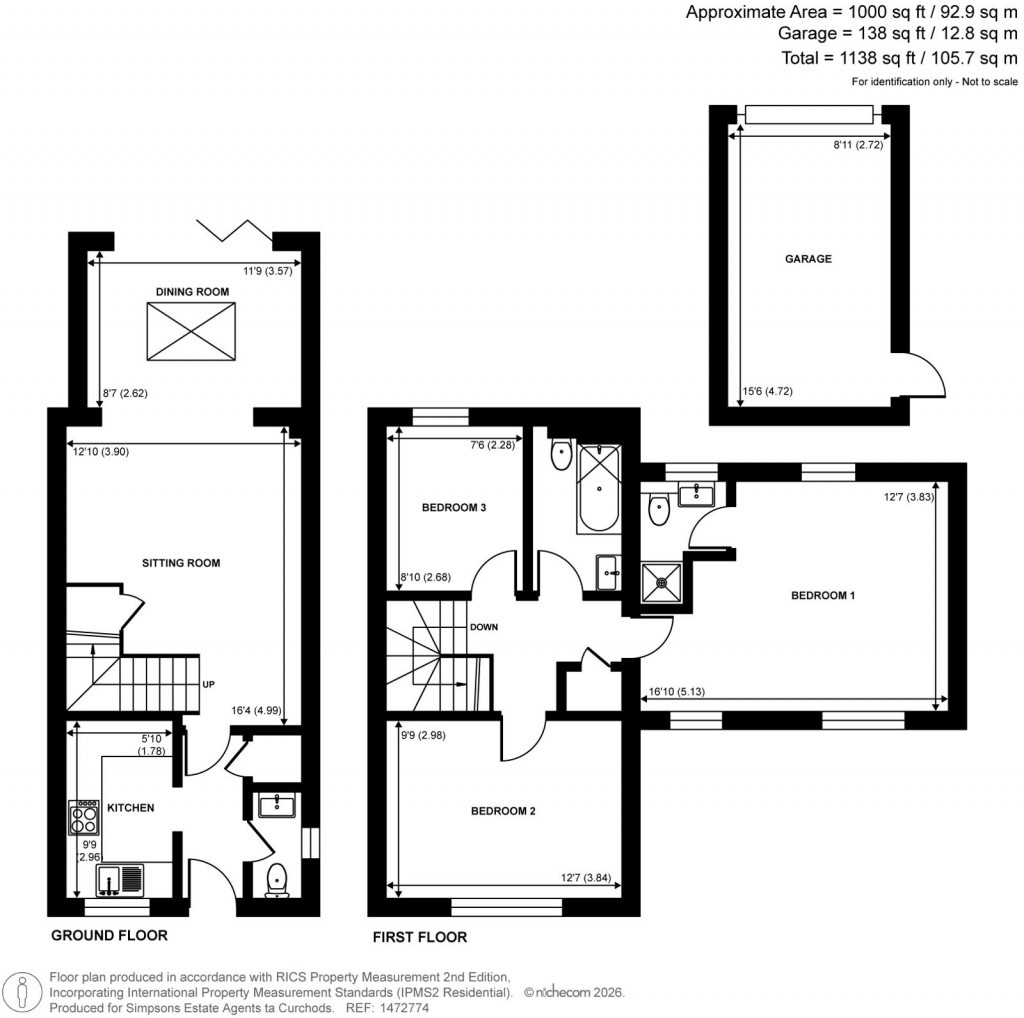 Floorplans For Warwick Deeping, Ottershaw, Surrey