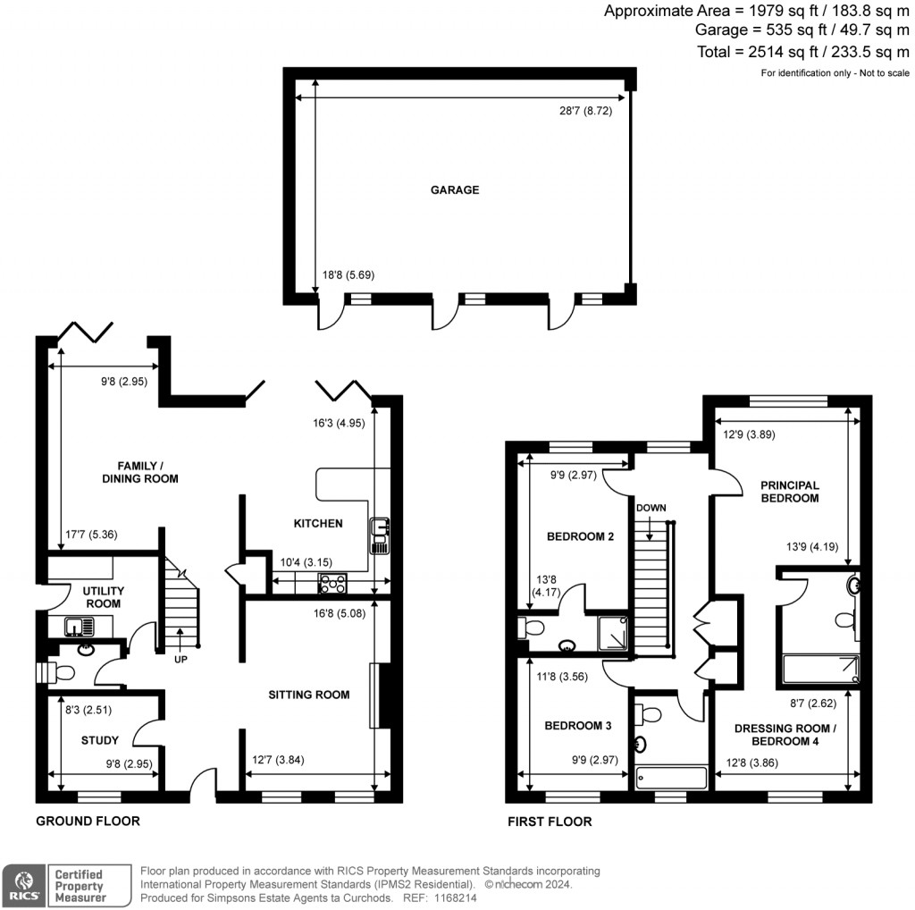 Floorplans For Bousley Rise, Ottershaw, Surrey