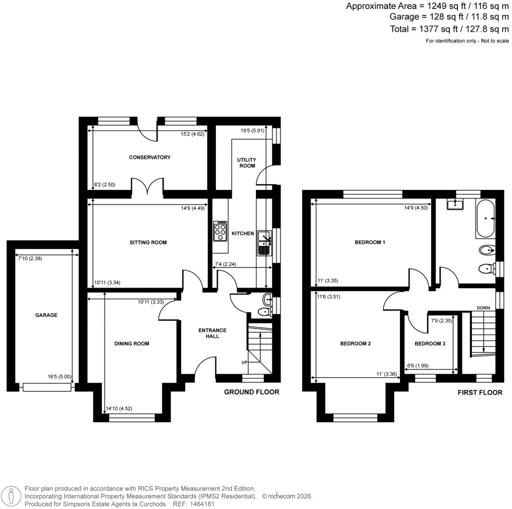 Floorplans For Ferndale Avenue, Chertsey, Surrey