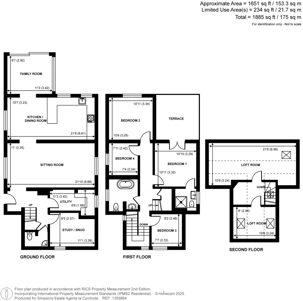 Floorplans For Spinney Hill, Addlestone, Surrey