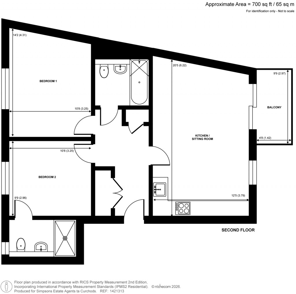Floorplans For Kennett Lane, Chertsey, Surrey