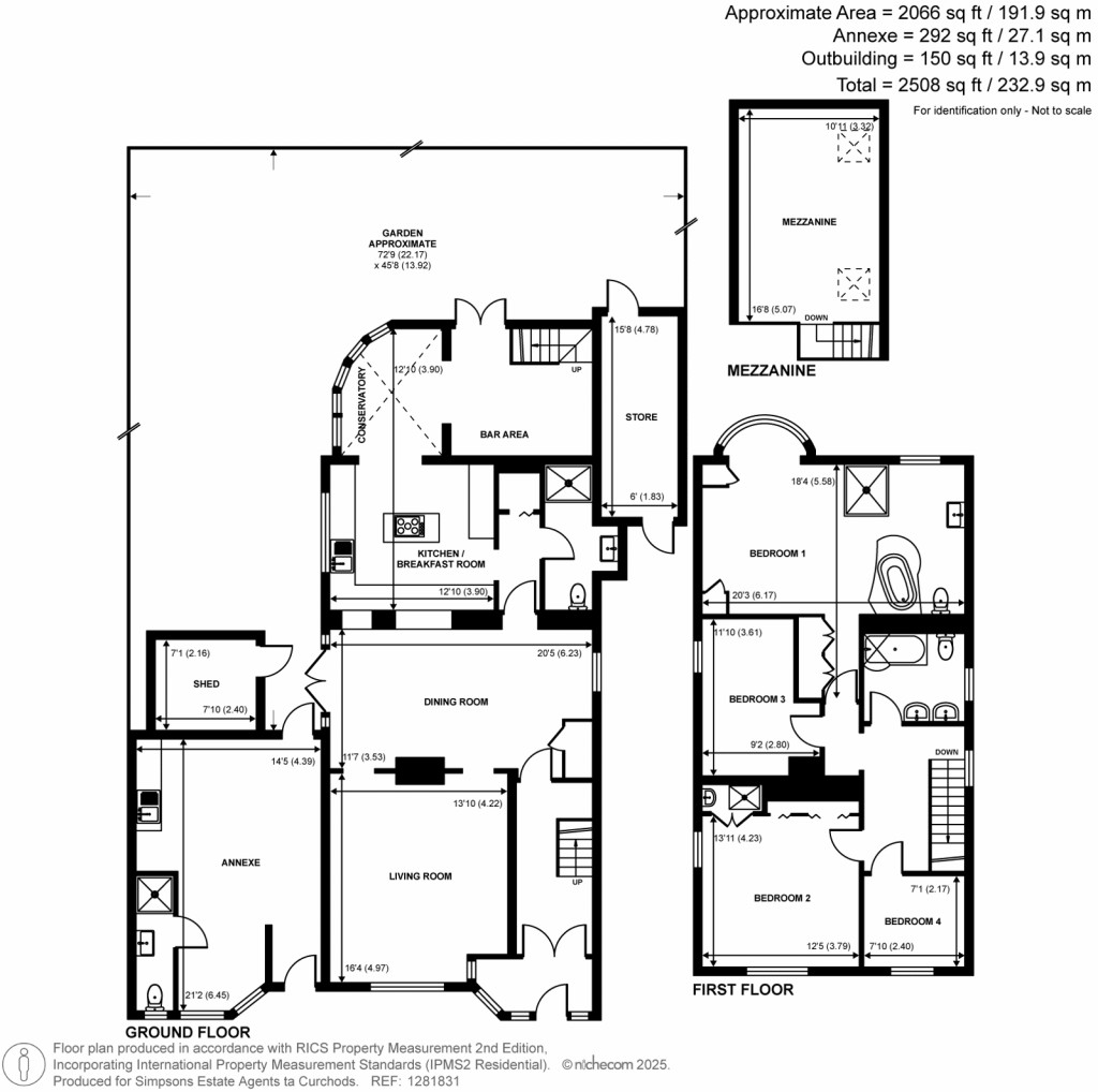 Floorplans For Staines Road West, Sunbury-On-Thames, Surrey