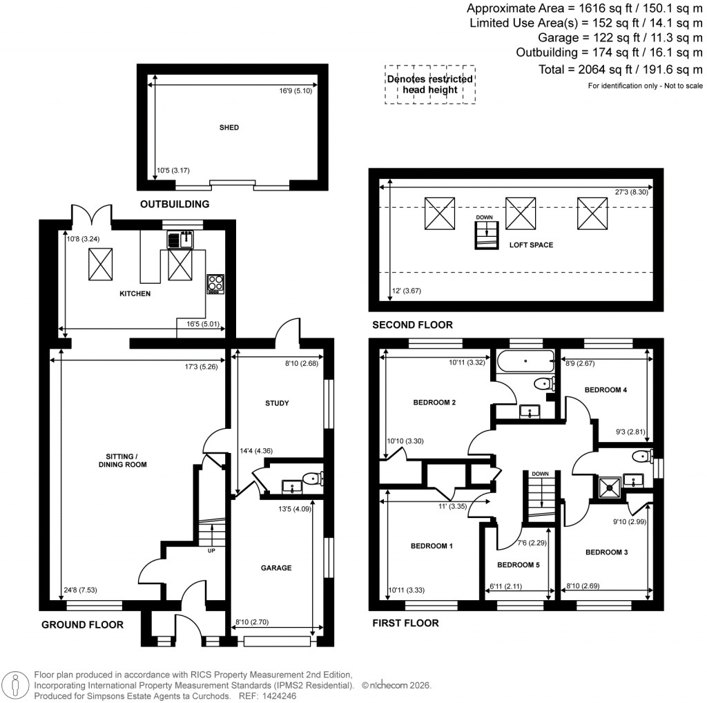 Floorplans For Fletcher Road, Ottershaw, Surrey