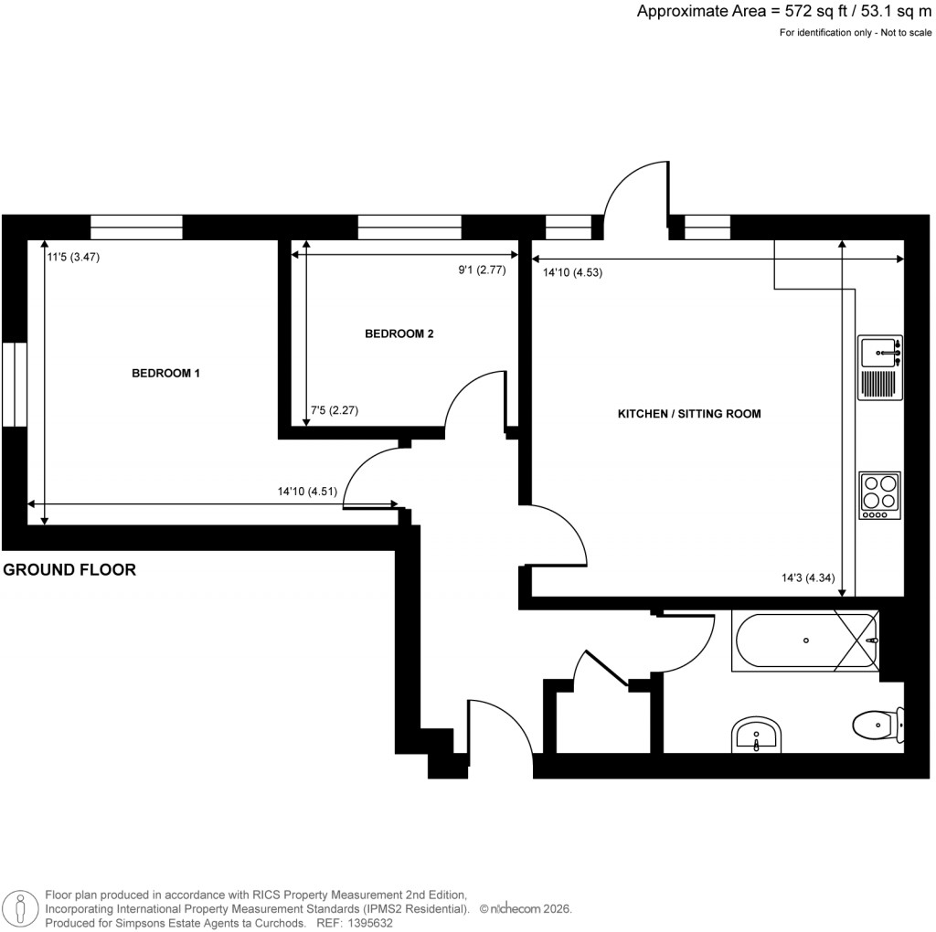Floorplans For Hanworth Lane, Chertsey, Surrey