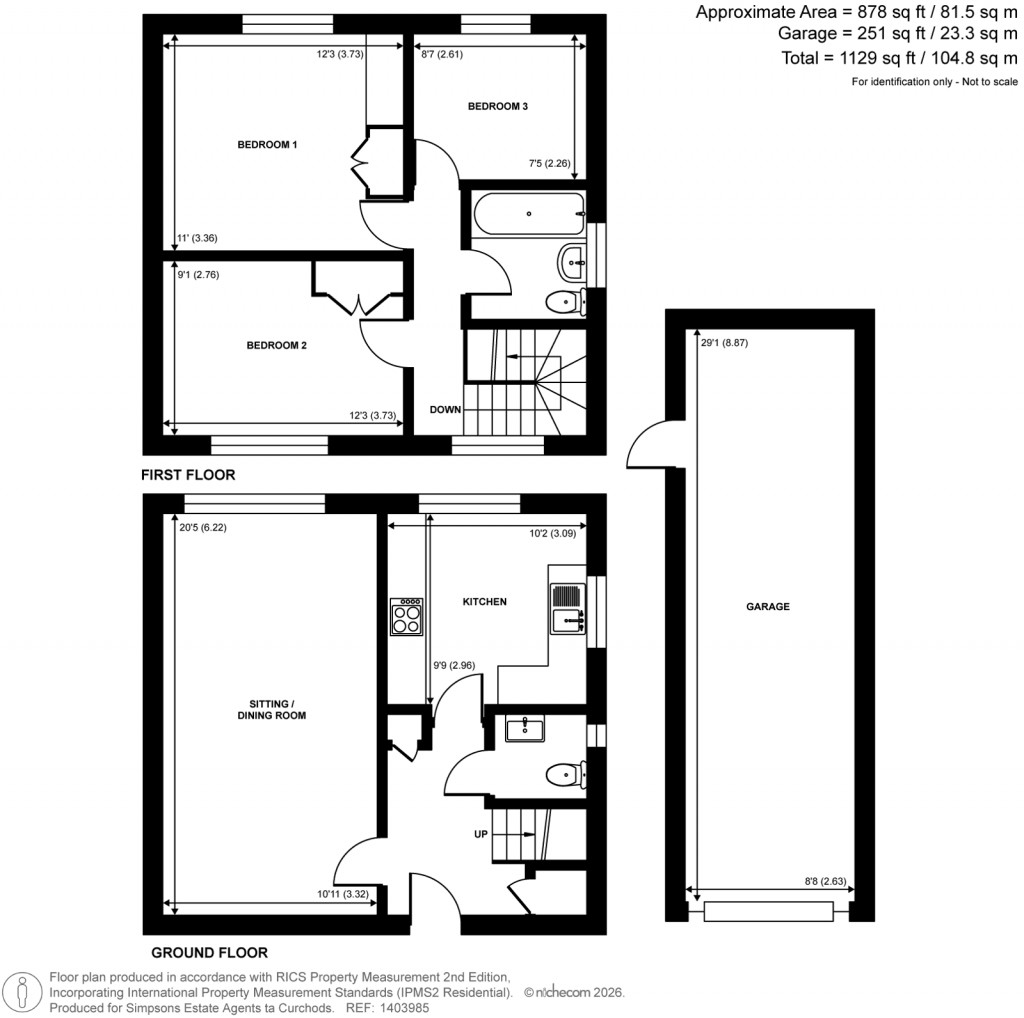 Floorplans For Coombe Drive, Addlestone, Surrey