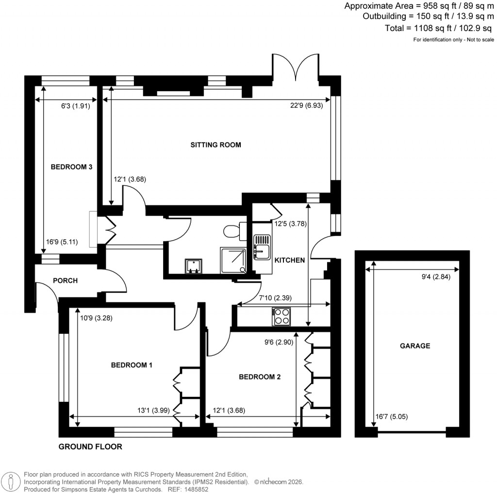 Floorplans For Malus Drive, Row Town, Surrey