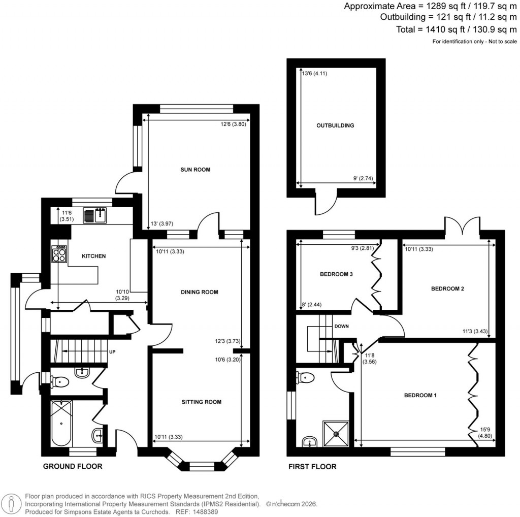 Floorplans For Marley Close, Addlestone, Surrey