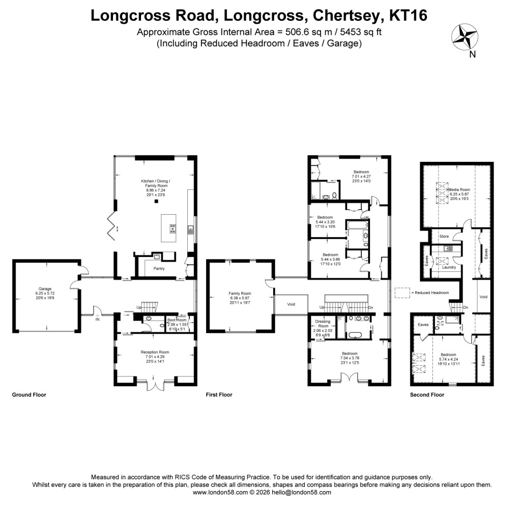 Floorplans For Longcross, Chertsey, Surrey