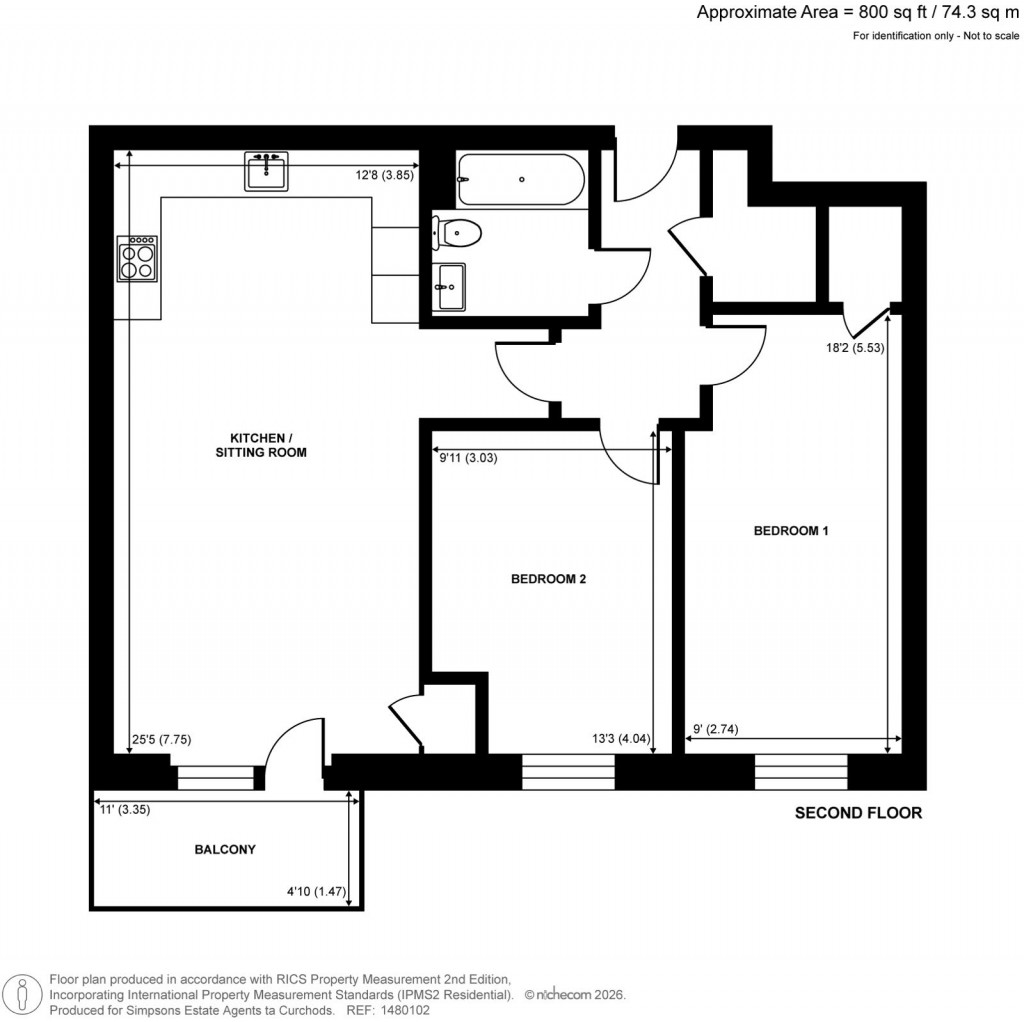 Floorplans For Highwayman Grove, Chertsey, Surrey