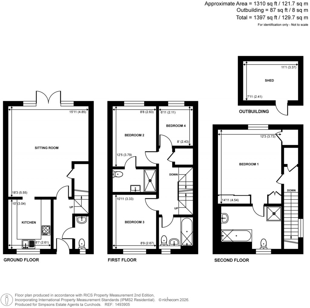 Floorplans For Holt Close, Ottershaw, Surrey