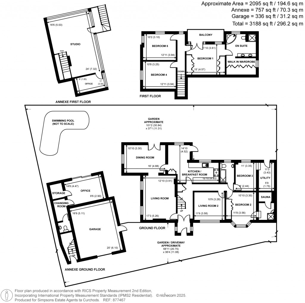 Floorplans For The Crescent, Shepperton, Surrey