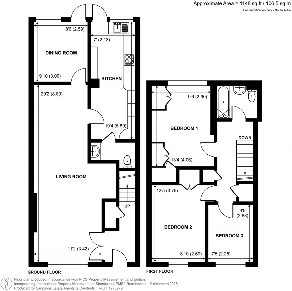 Floorplans For Dunboe Place, Shepperton, Surrey