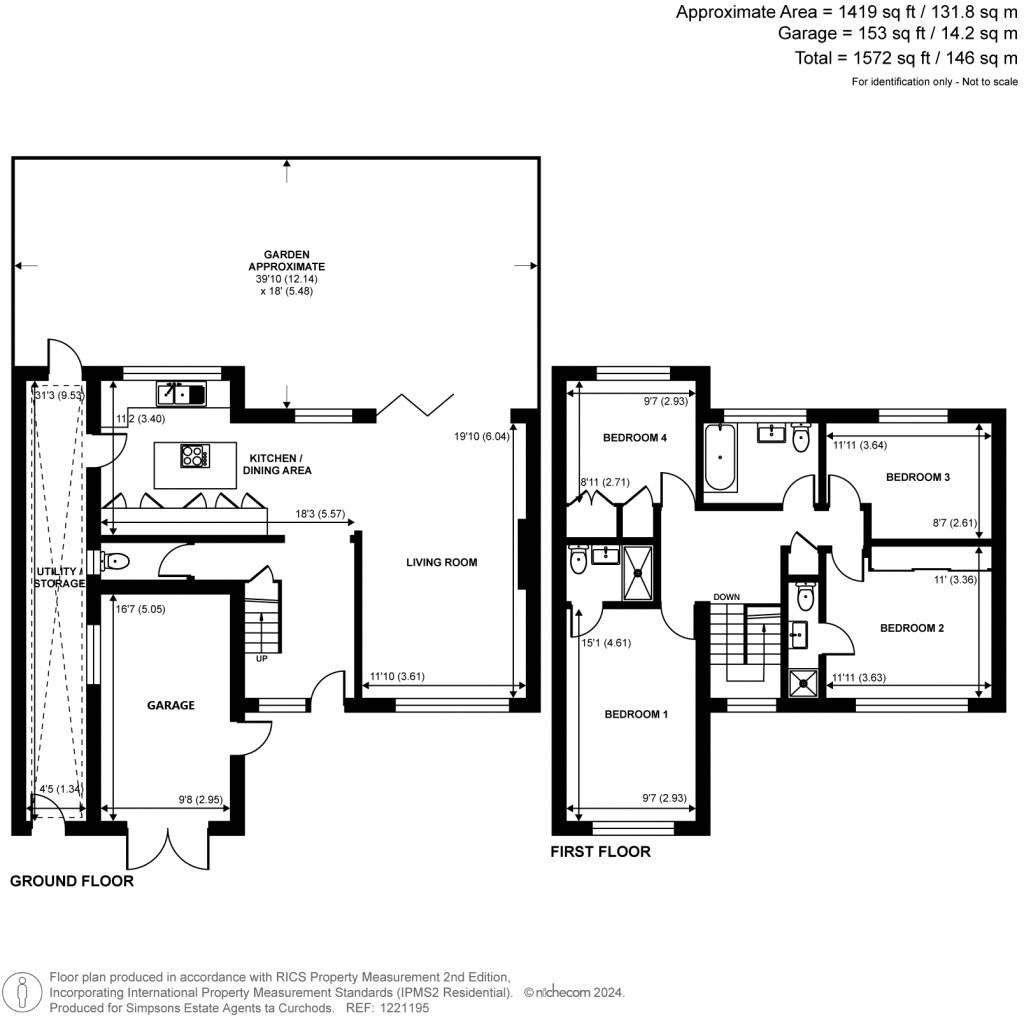 Floorplans For Wadham Close, Shepperton, Surrey