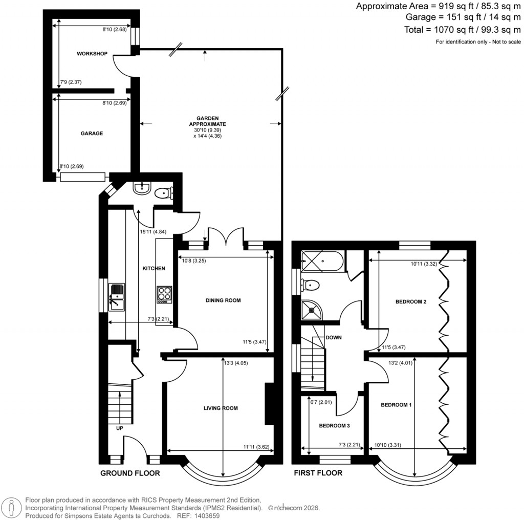 Floorplans For Gaston Way, Shepperton, Surrey