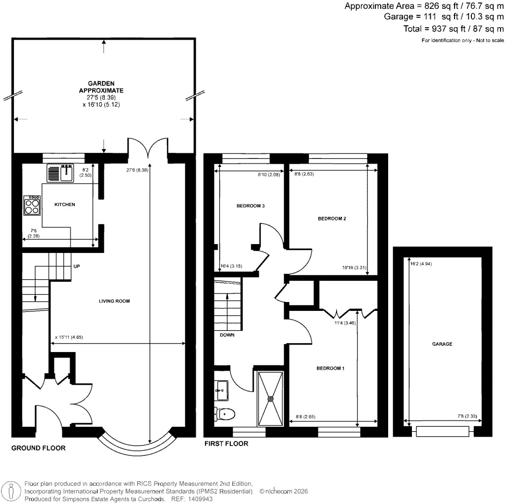 Floorplans For Fairlawns, Lower Sunbury, Surrey