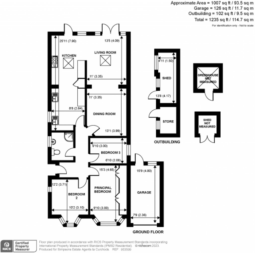 Floorplans For Marion Avenue, Shepperton, TW17