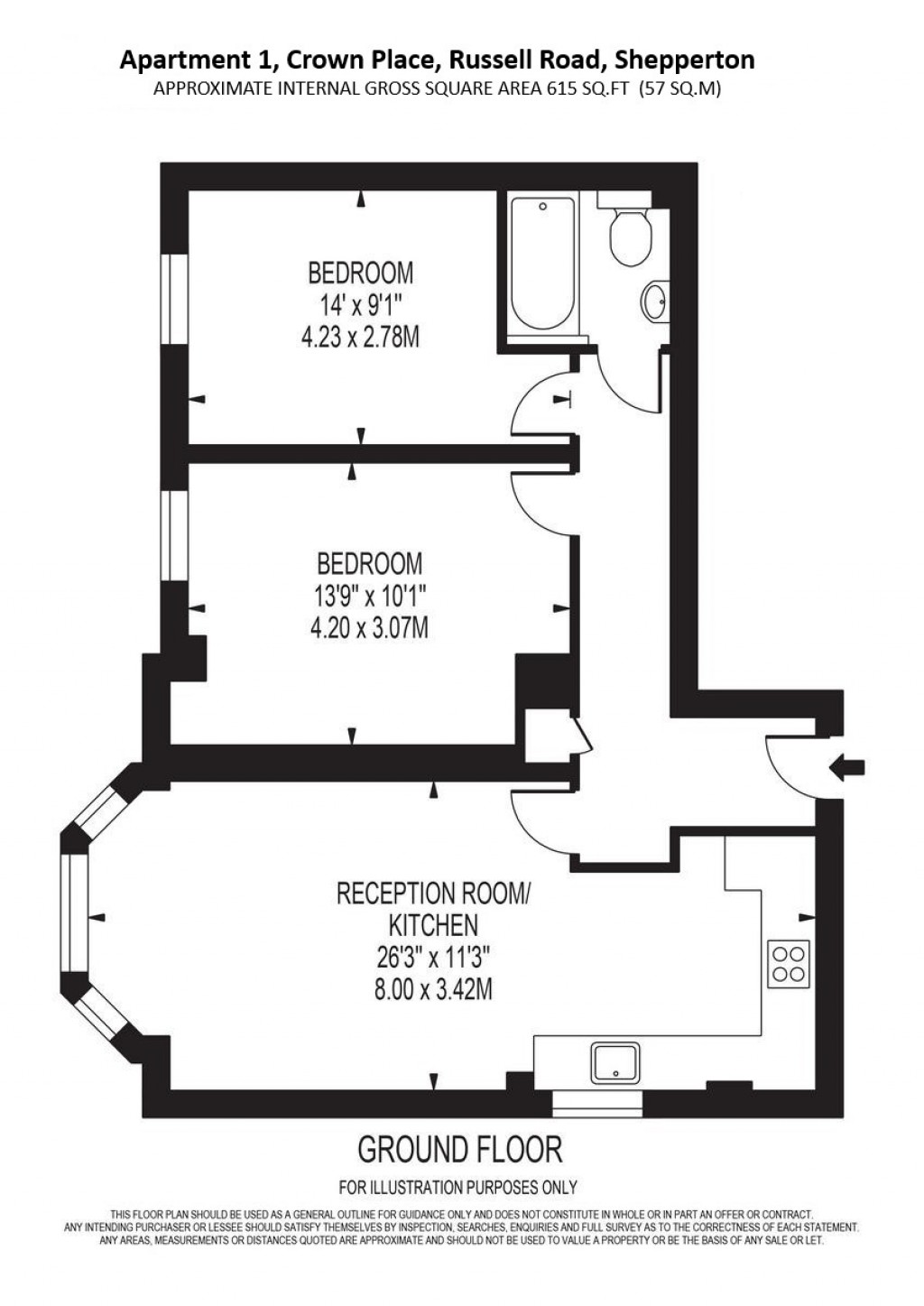 Floorplans For Russell Road, Shepperton, TW17