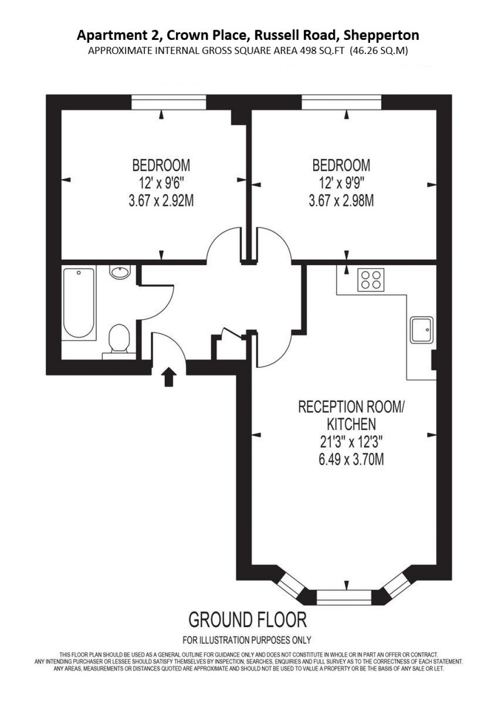 Floorplans For Russell Road, Shepperton, TW17