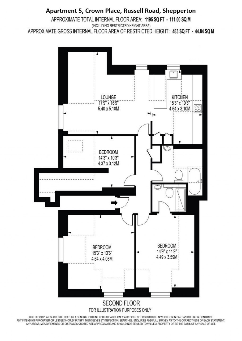 Floorplans For Russell Road, Shepperton, TW17