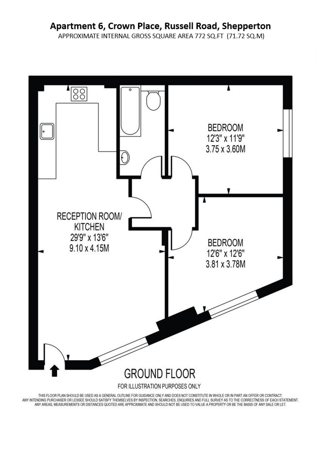 Floorplans For Russell Road, Shepperton, TW17
