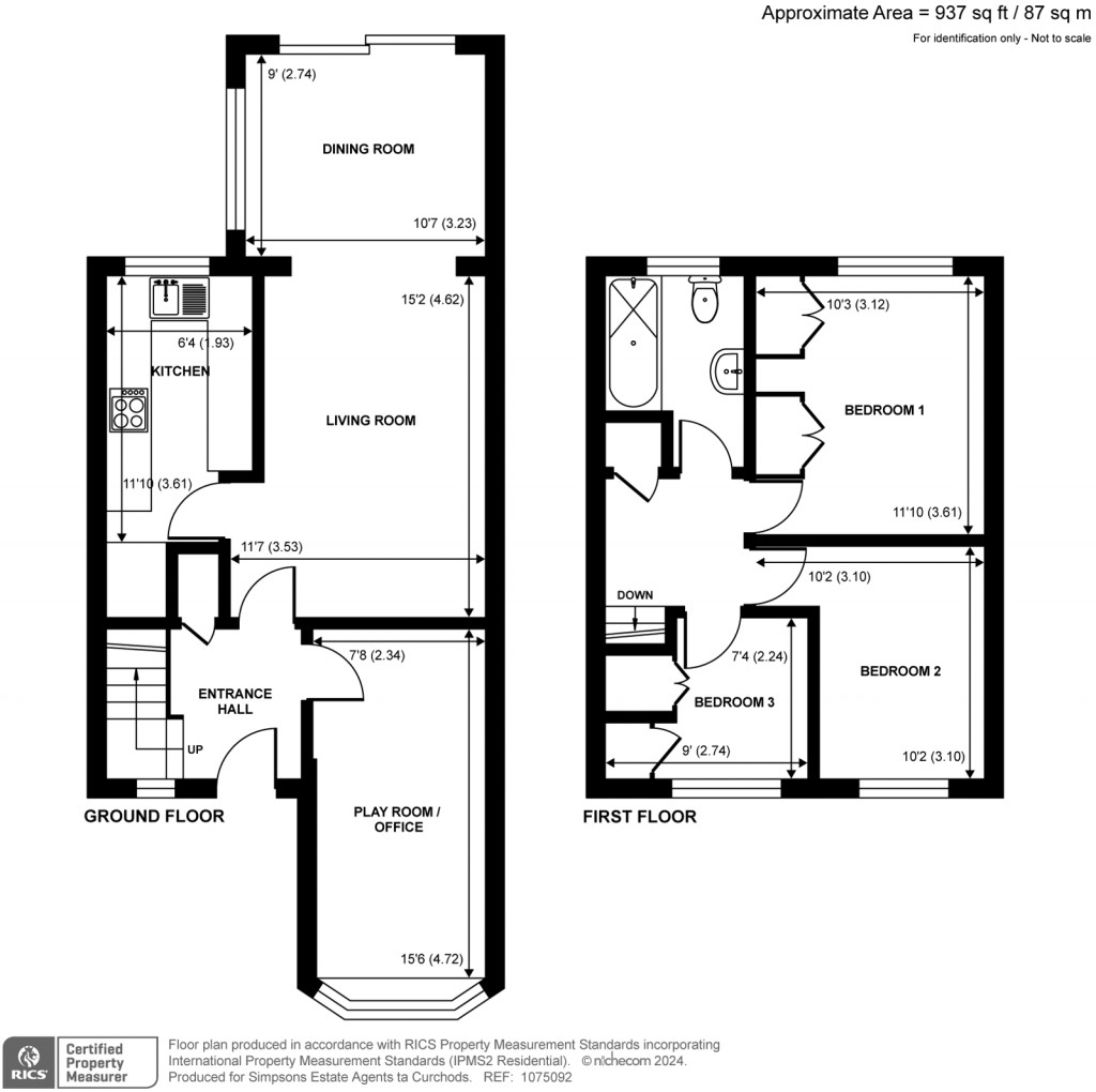Floorplans For Mill Farm Avenue, Sunbury-On-Thames, TW16