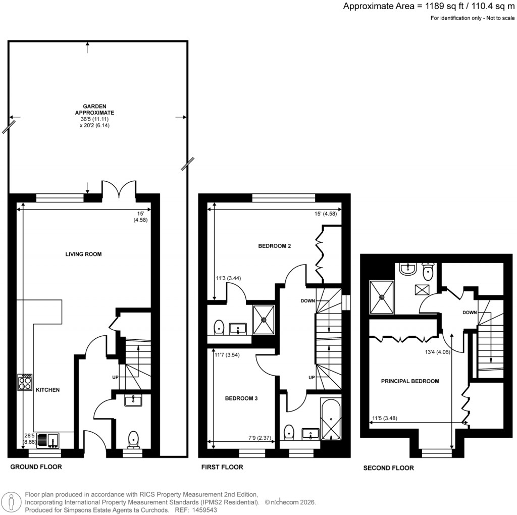 Floorplans For Old Halliford Place, Shepperton, Surrey