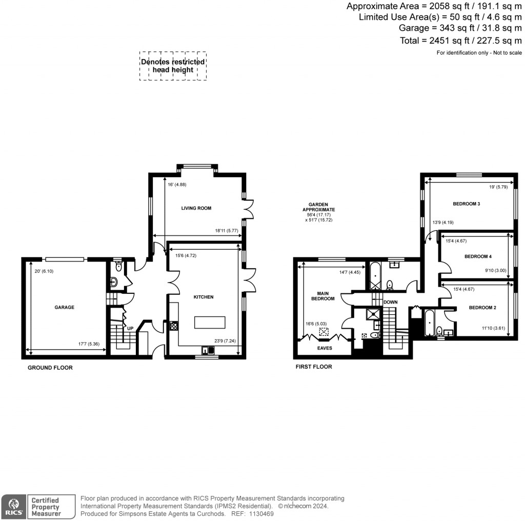 Floorplans For Crescent Road, Shepperton, TW17
