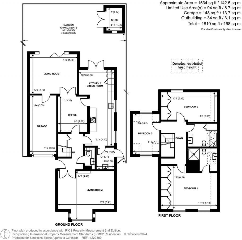 Floorplans For Woodlands Drive, Sunbury-On-Thames, TW16